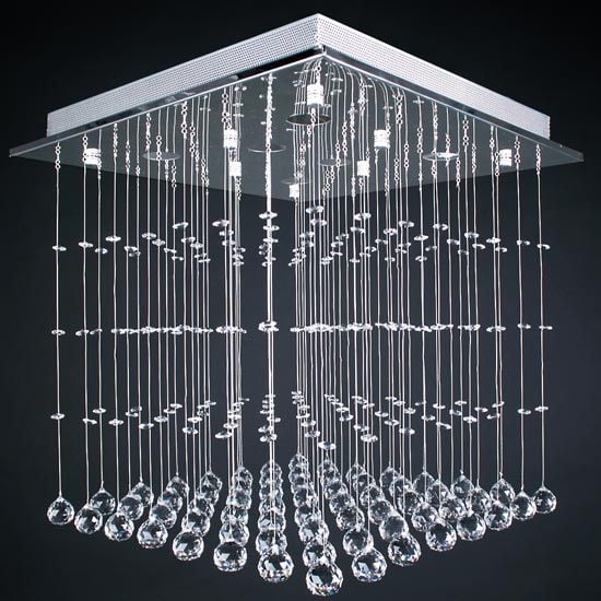 Plafondlamp – Kristallen – 60 x 50 x 60 cm – Wit