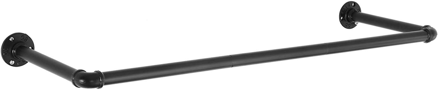 Kledingrek – Garderoberek – Staal – 92 x 30 x 7,5 cm – Zwart