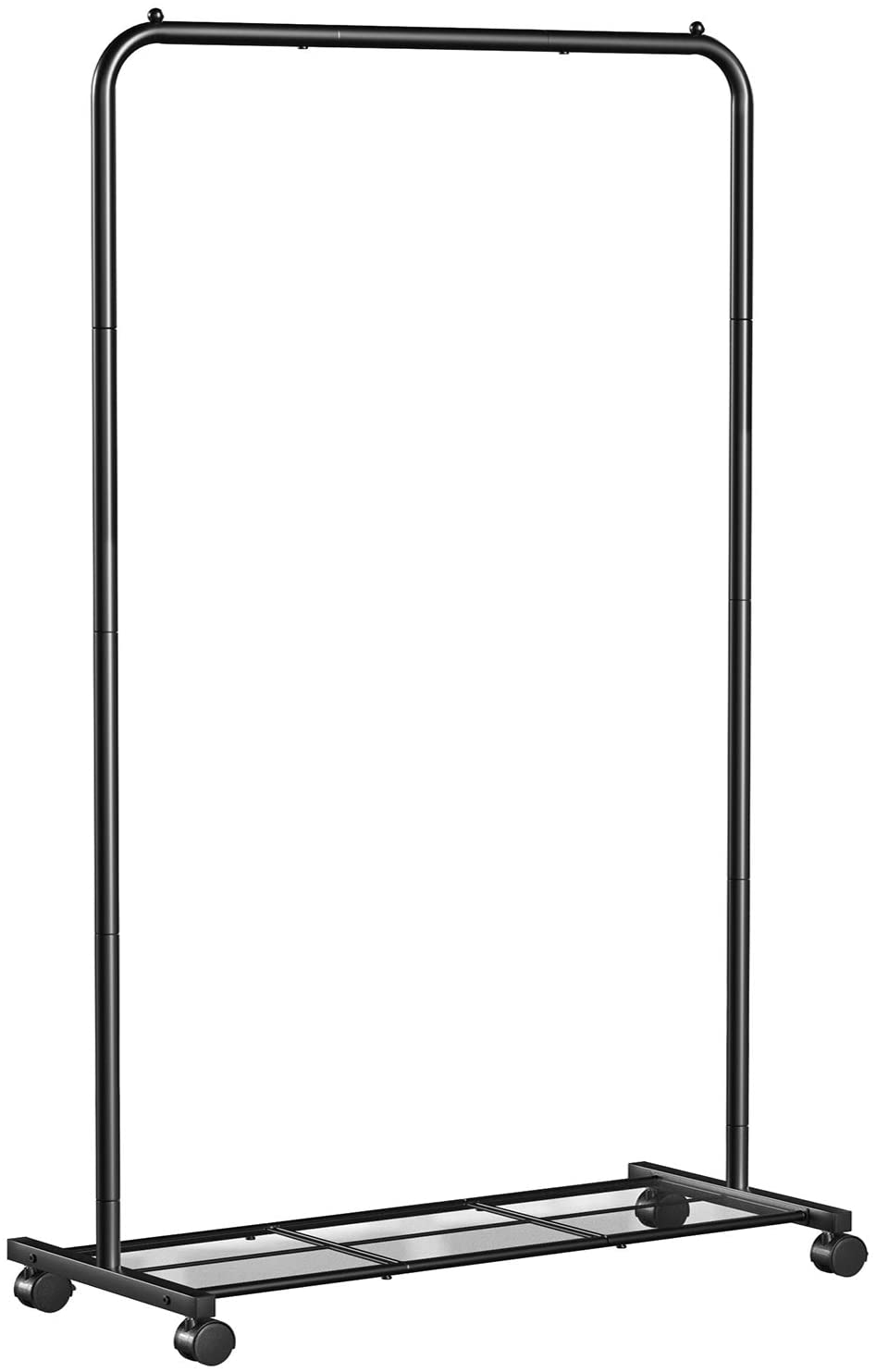 Kledingrek – Garderoberek – Staal – 92,5 x 40,5 x 158 cm – Zwart