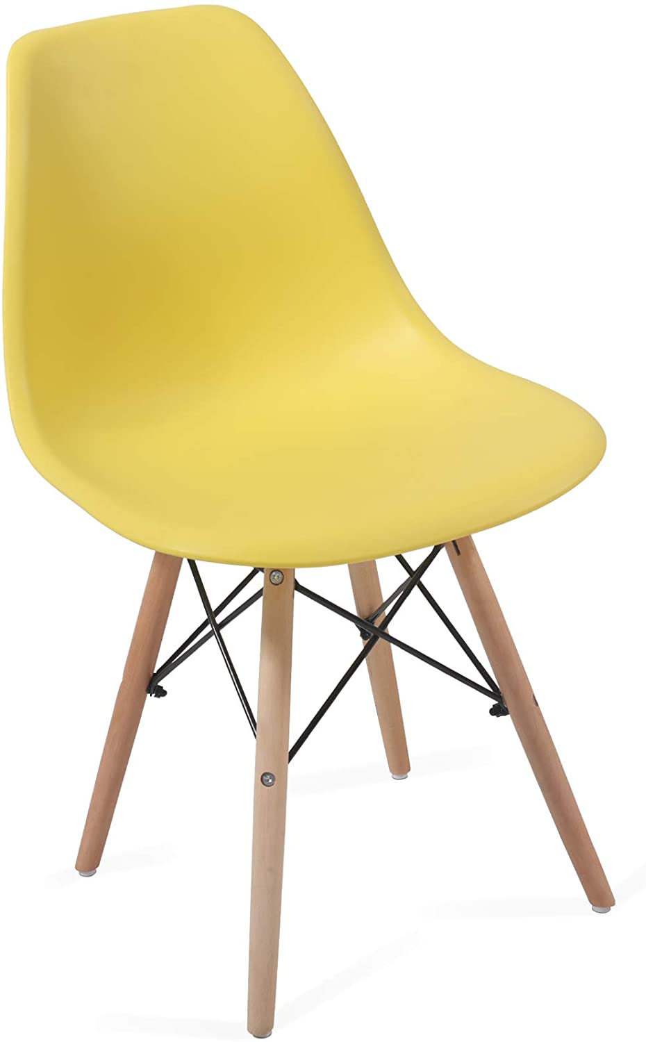 Eetkamerstoelen – Lounge stoelen – Scandinavische stijl – Retro – Vintage – Plastic – Set van 6 – Geel