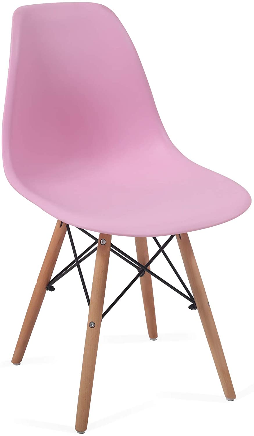Eetkamerstoelen – Lounge stoelen – Scandinavische stijl – Retro – Vintage – Plastic – Set van 4 – Roze