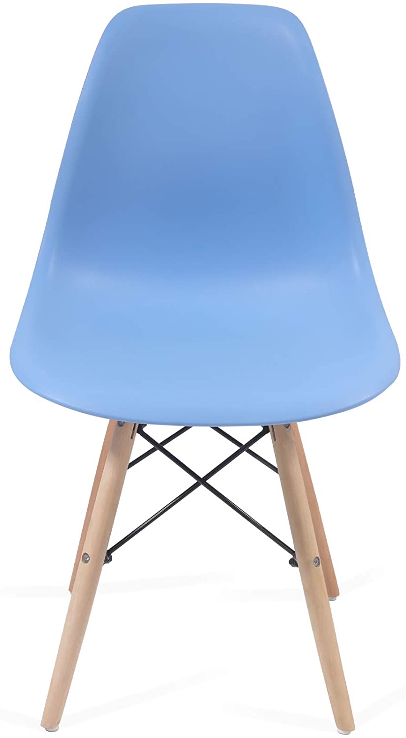 Eetkamerstoelen – Lounge stoelen – Scandinavische stijl – Retro – Vintage – Plastic – Set van 8 – Blauw