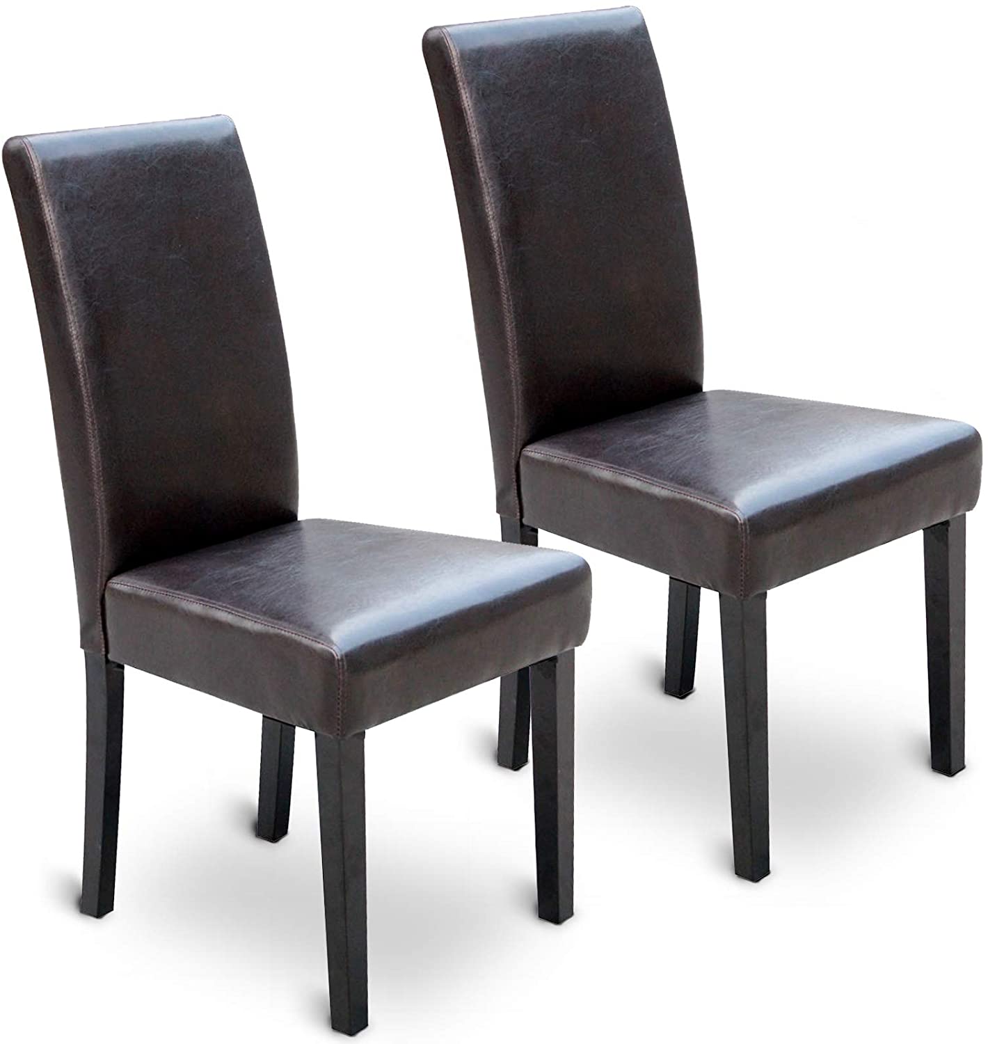Eetkamerstoelen – Lounge stoelen – Retro – Vintage – Gestoffeerd – Set van 2 – Zwart