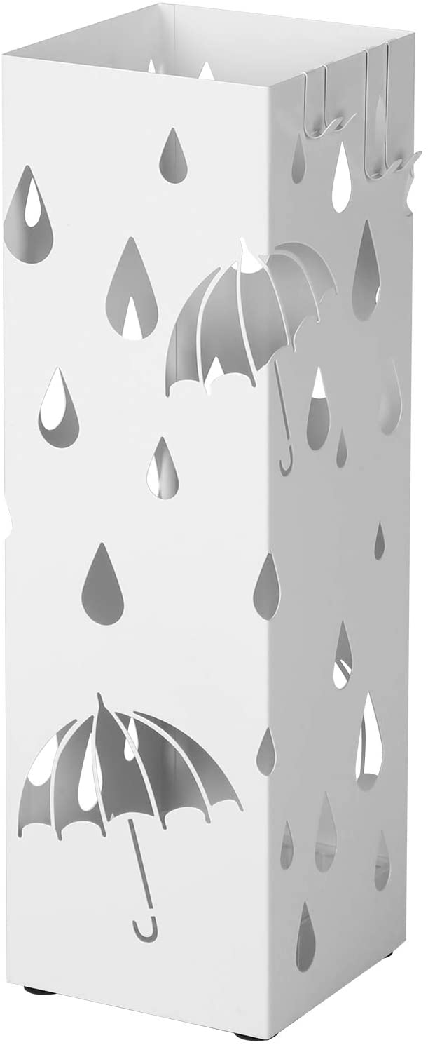 Paraplubak – Paraplu bak – Metaal – 15 x 15,5 x 49 cm – Wit