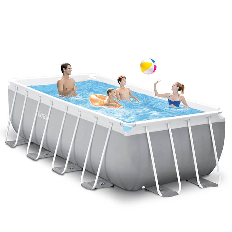 Intex – Opzetzwembaden – Grijs – 400 x 200 x 22 cm