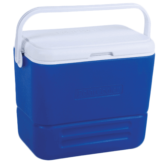 Polar Cooler – Koelbox – Koeltas – Blauw en wit – 48 x 27 x 1 cm