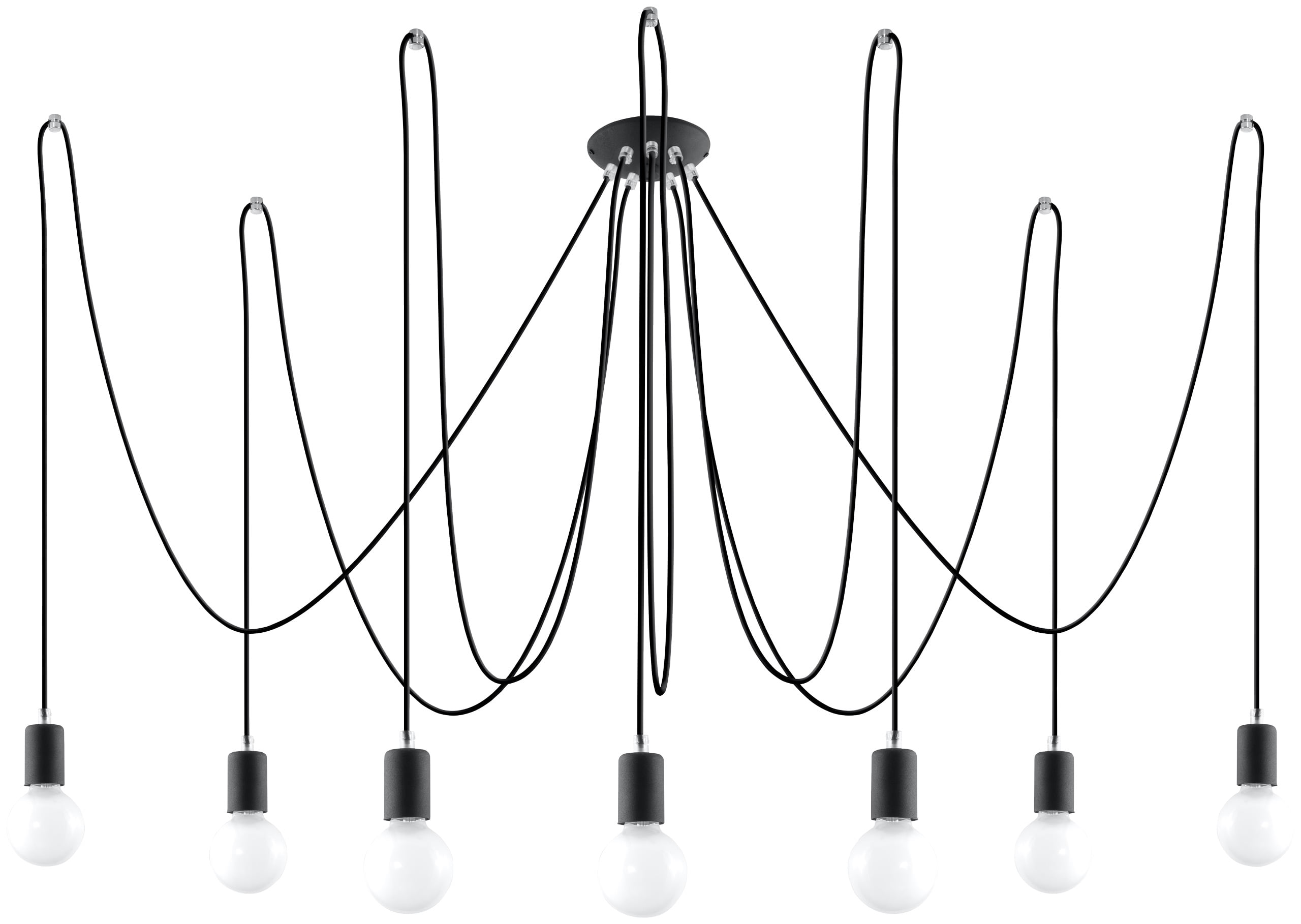 Hanglamp Edison 7 – E27 – Zwart
