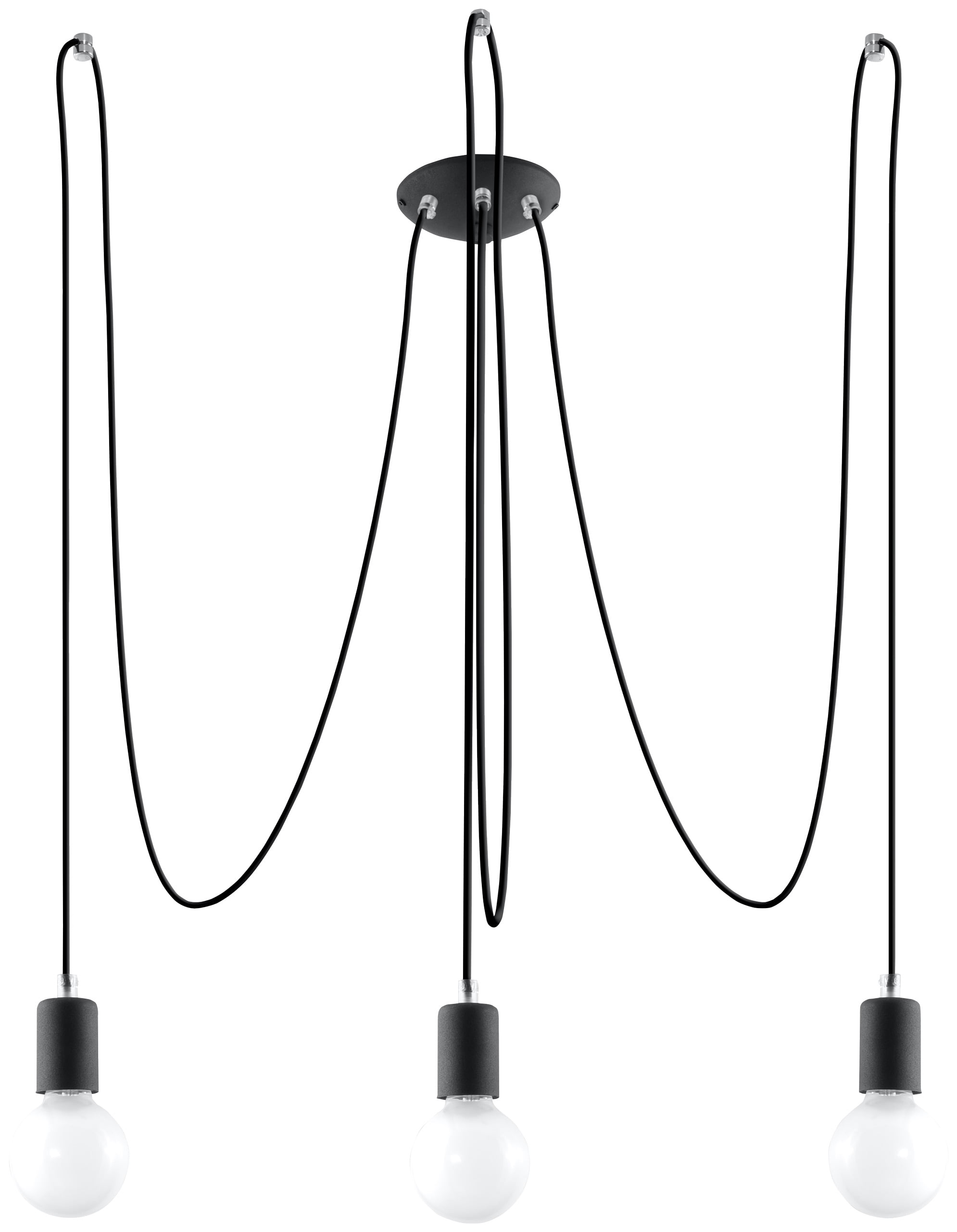 Hanglamp Edison 3 – E27 – Zwart