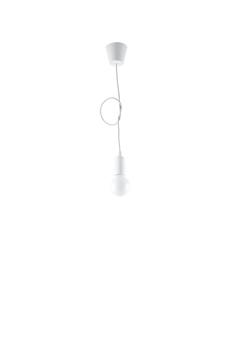 Hanglamp Diego 1 – E27 – Wit