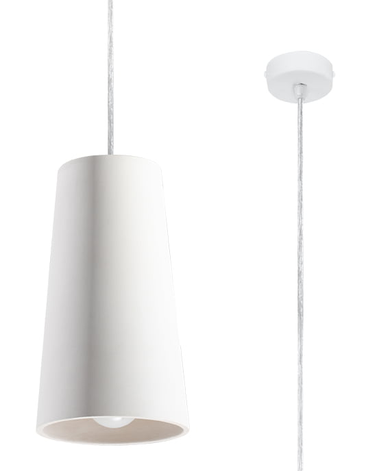 Keramische Hanglamp Gulcan – E27 – Wit