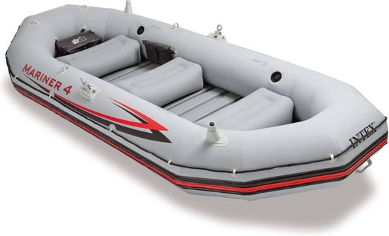 Intex – Opblaasboot – Peddels – Grijs – 328 x 145 x 48 cm
