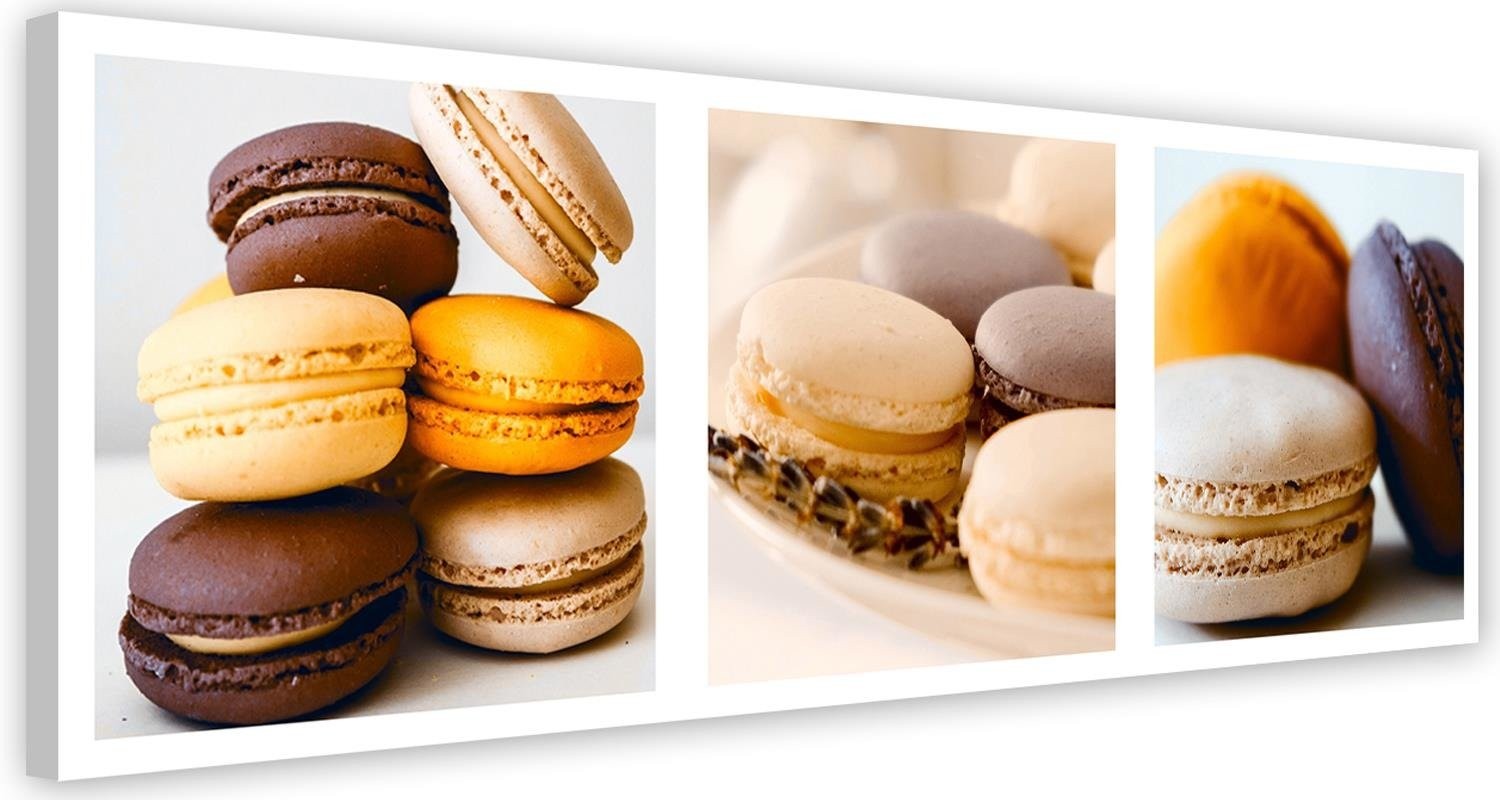 Canvas Schilderij – Dessert Macarons – Set  – Schilderijen – Voedsel