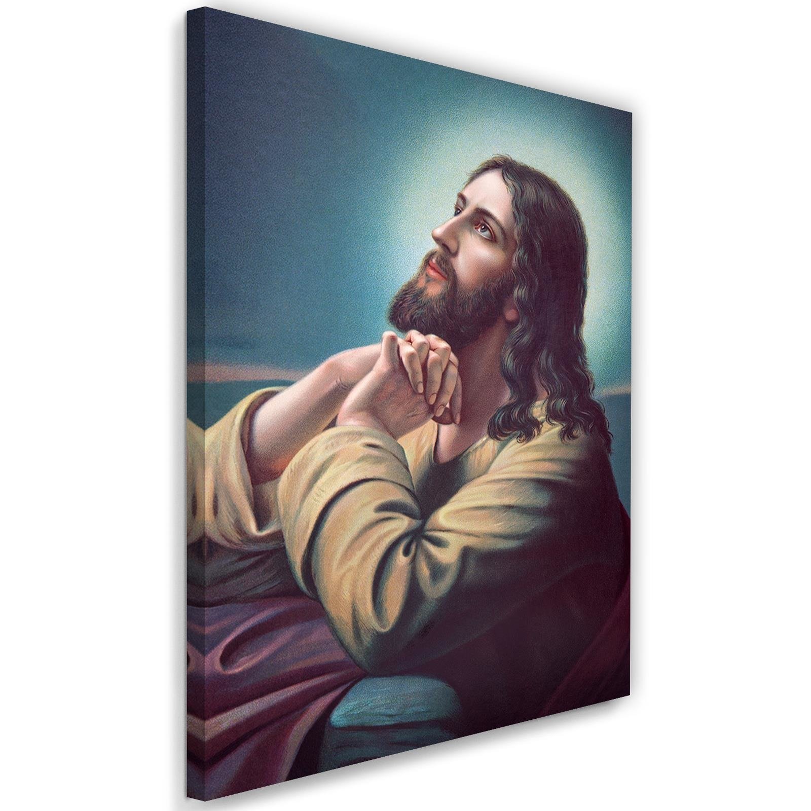 Canvas Schilderij – Jezus Bidden  – Schilderijen – Reproducties