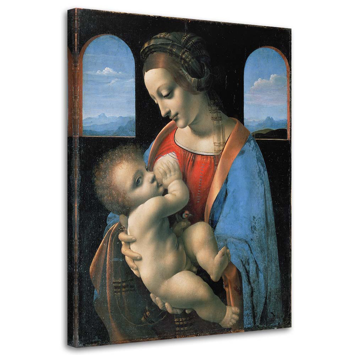Canvas Schilderij – Madonna Litta – Da Vinci Reproduction  – Schilderijen – Reproducties