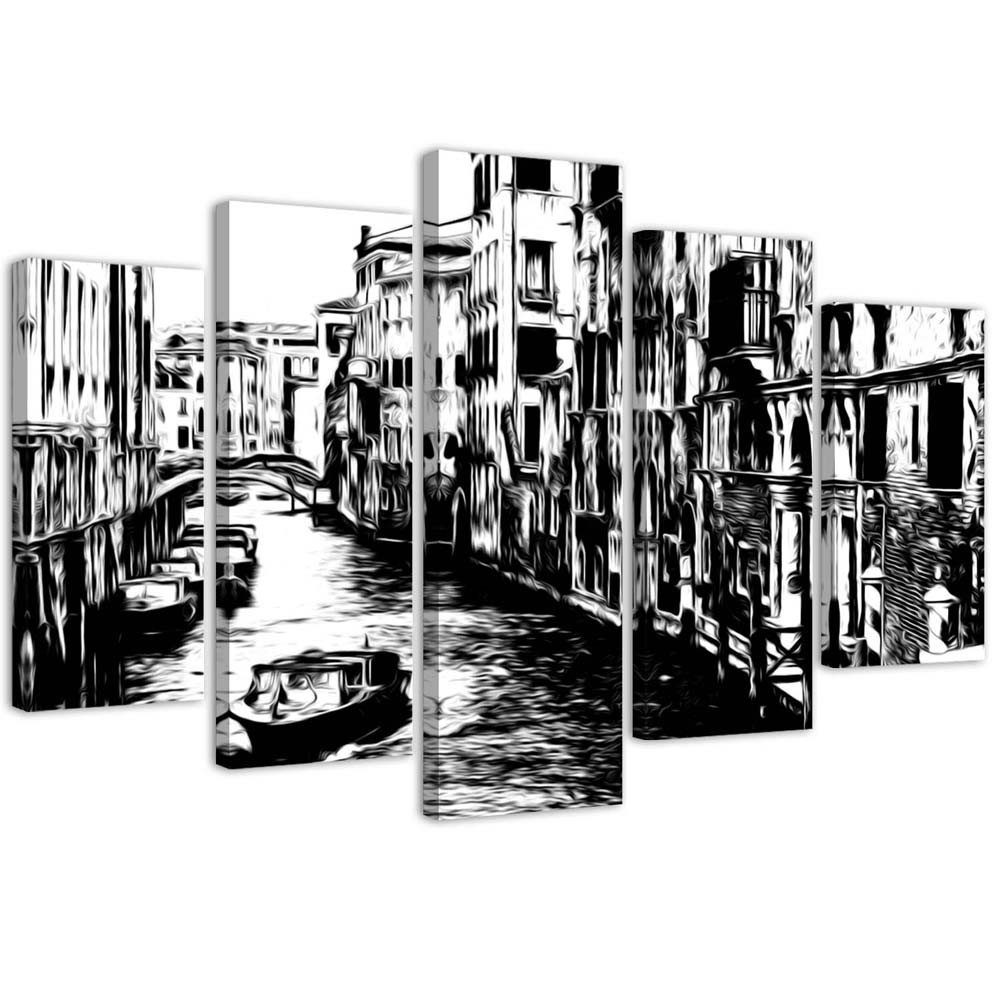 Canvas Schilderij – Venetië Canal  – Vijfluik – Steden