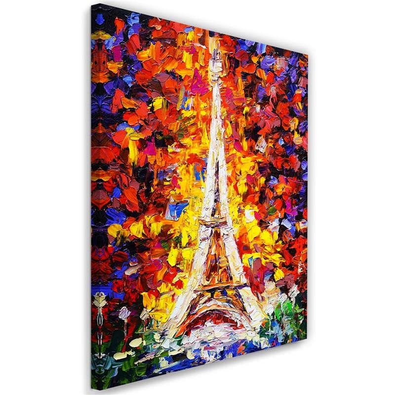 Canvas Schilderij – Geschilderde Eiffeltoren  – Schilderijen – Abstract