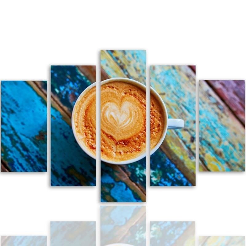 Canvas Schilderij – Koffie  – Vijfluik – Voedsel