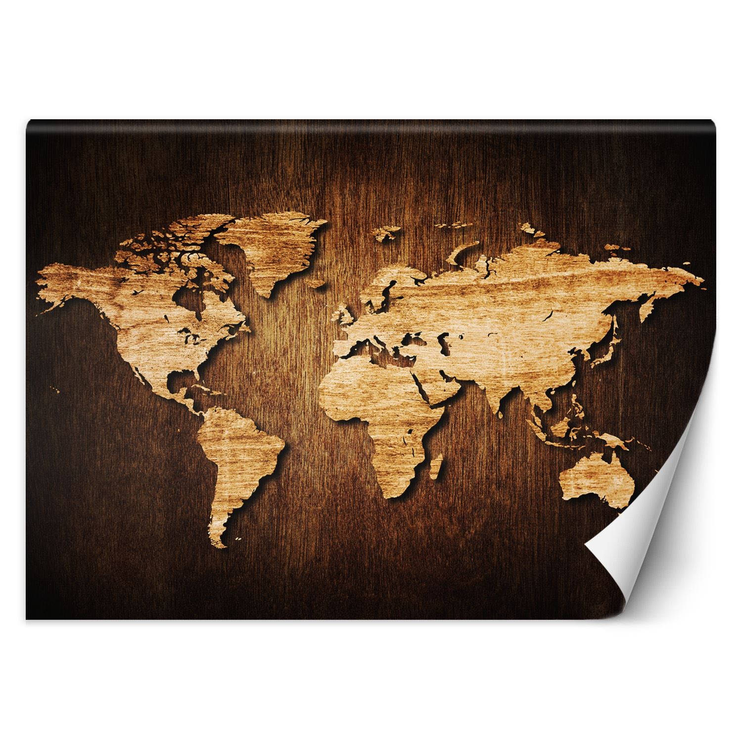 Trend24 – Behang – Wereldkaart – Behangpapier – Wereldkaart Wanddecoratie – Behang Woonkamer – 400x280x2 cm – Incl. behanglijm