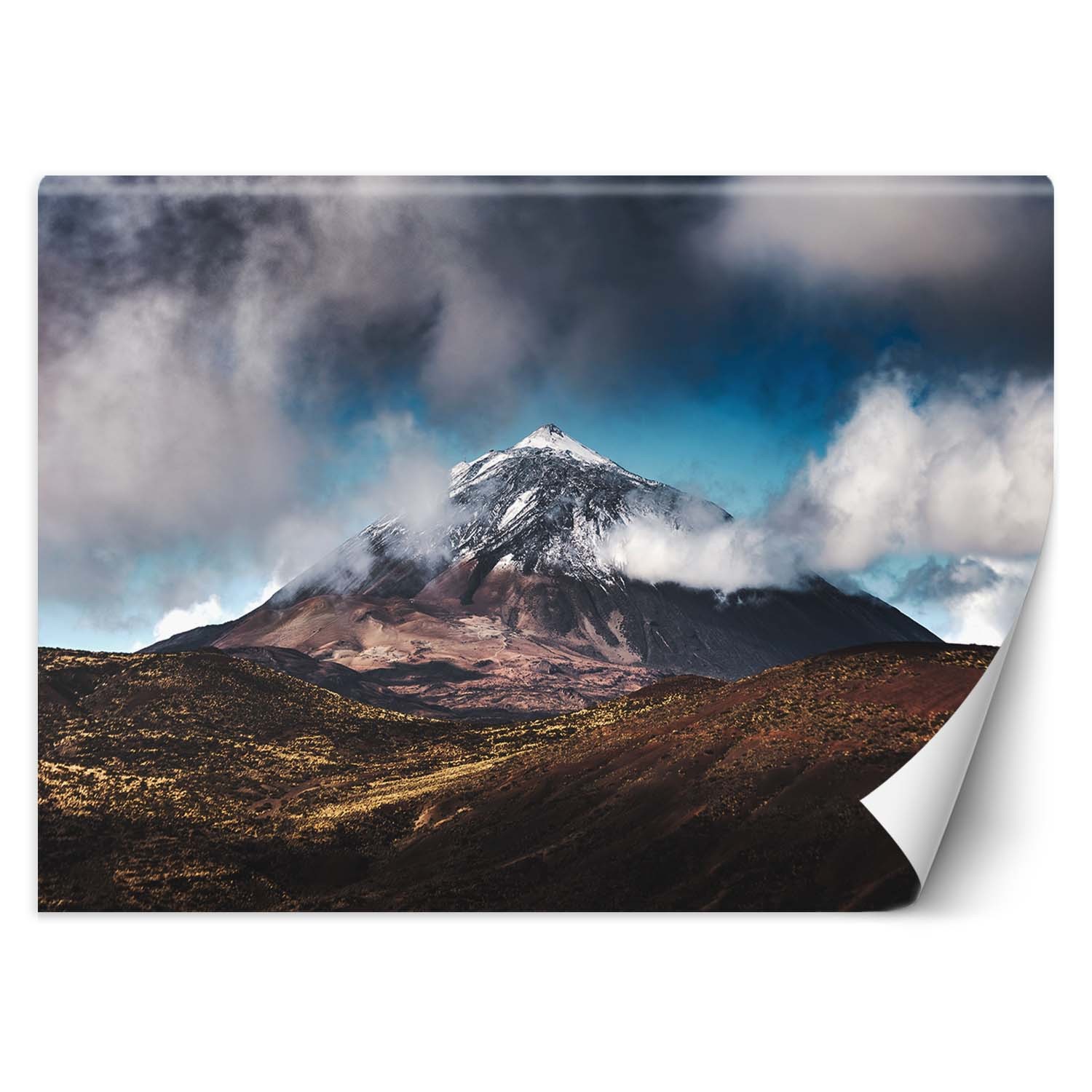 Trend24 – Behang – Bergtop In De Wolken – Behangpapier – Fotobehang Natuur – Behang Woonkamer – 450x315x2 cm – Incl. behanglijm