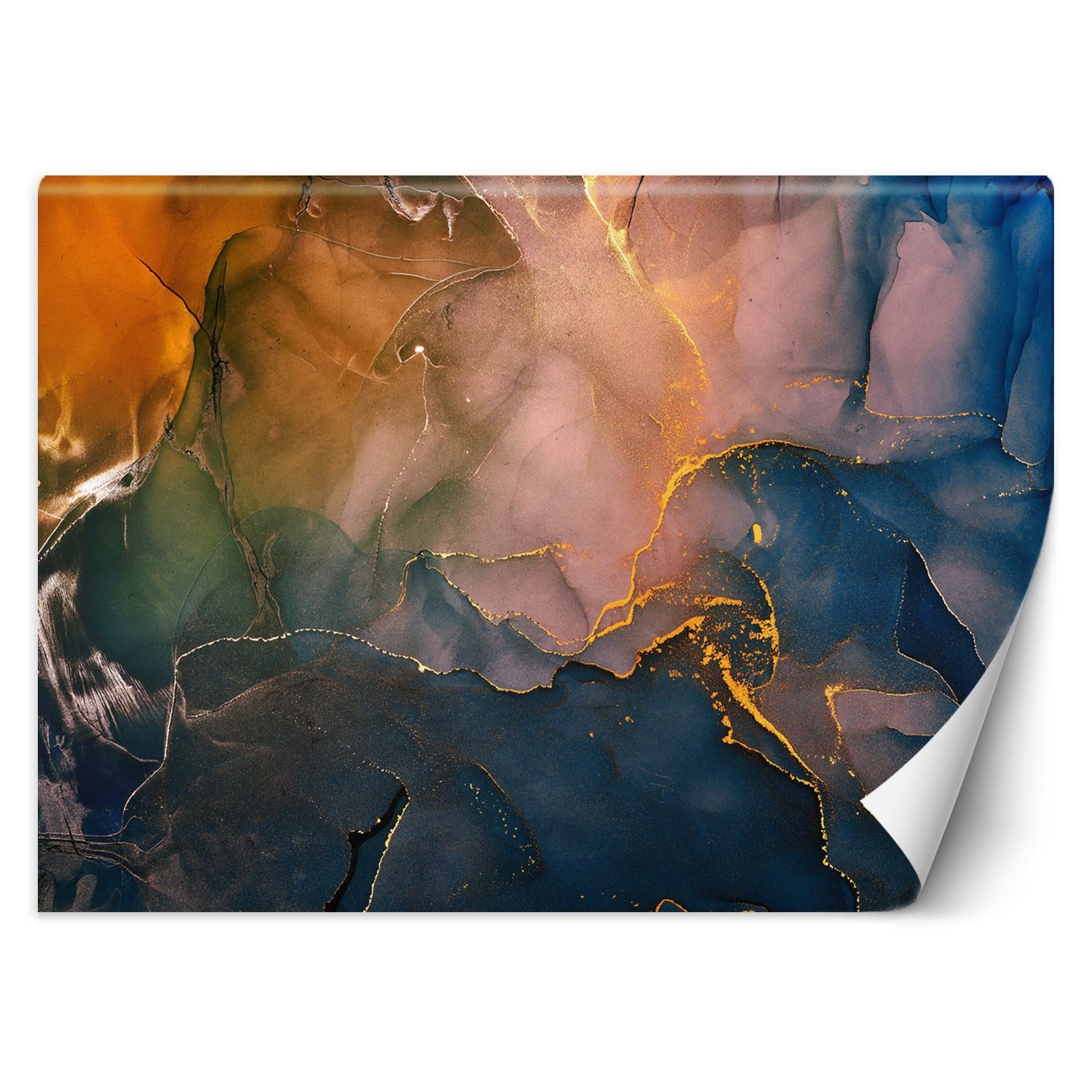 Trend24 – Behang – Kleurrijke Abstractie – Vliesbehang – Fotobehang 3D – Behang Woonkamer – 350x245x2 cm – Incl. behanglijm