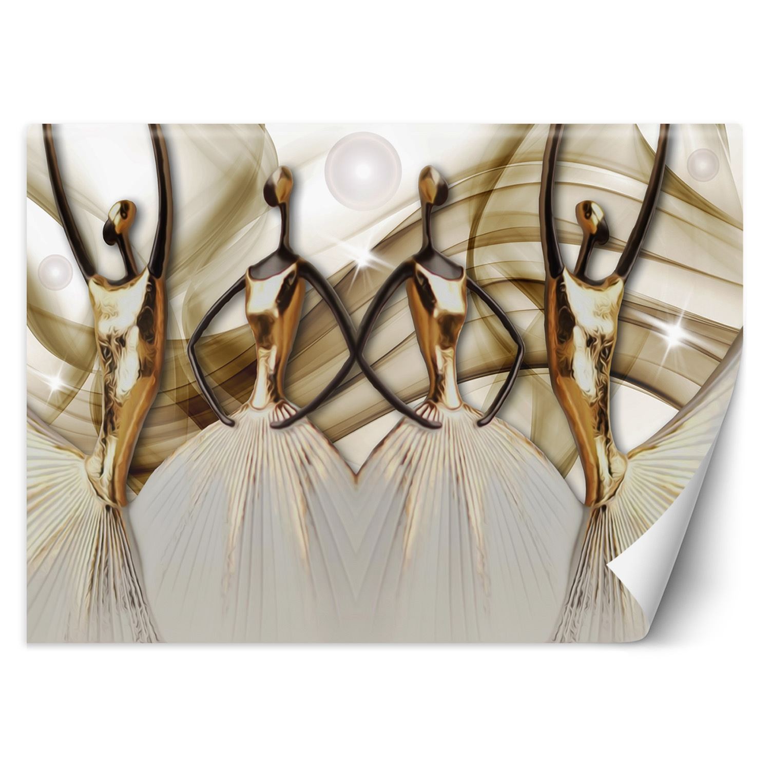 Trend24 – Behang – Dames Silhouetten – Vliesbehang – Fotobehang 3D – Behang Woonkamer – 400×280 cm – Incl. behanglijm