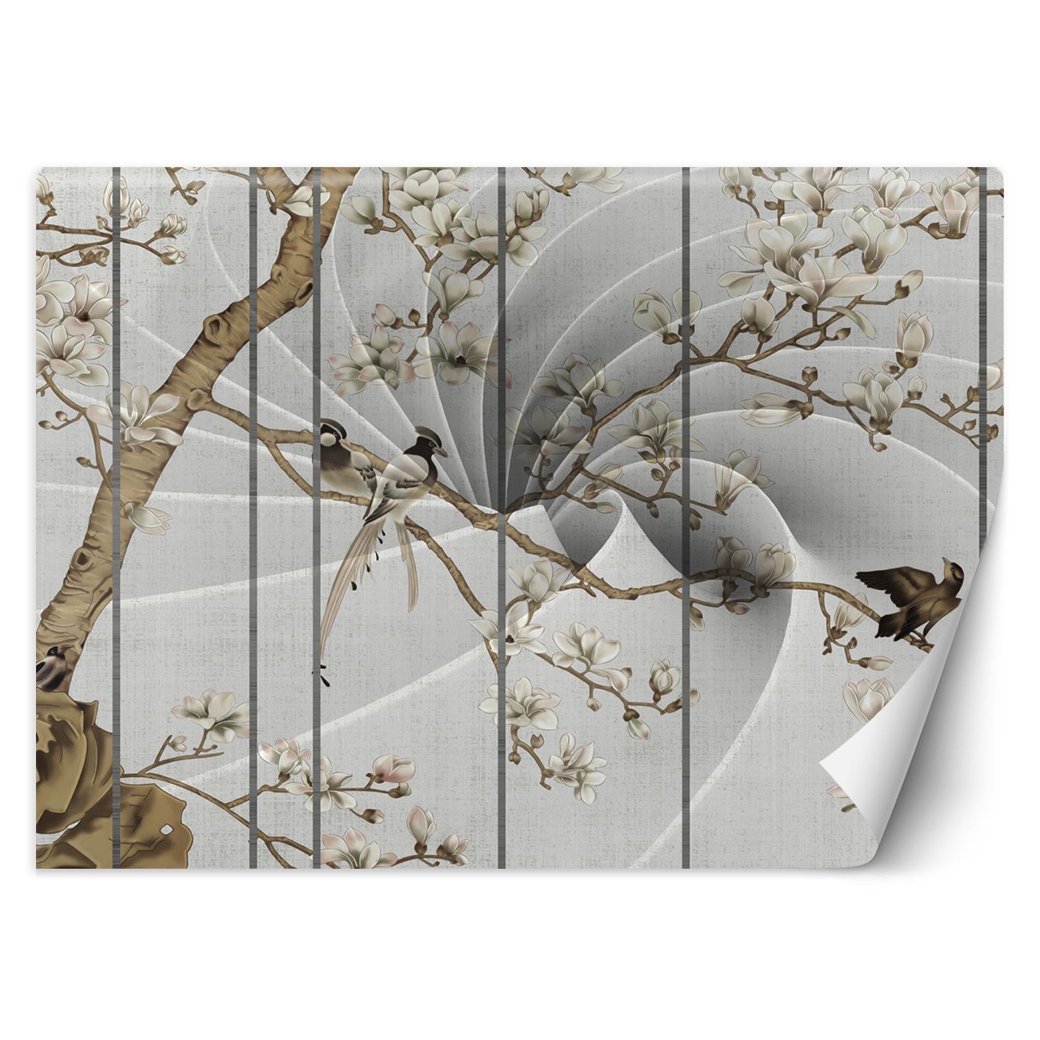 Trend24 – Behang – Vogels Op Een Boom – Behangpapier – Behang Woonkamer – Fotobehang – 450x315x2 cm – Incl. behanglijm