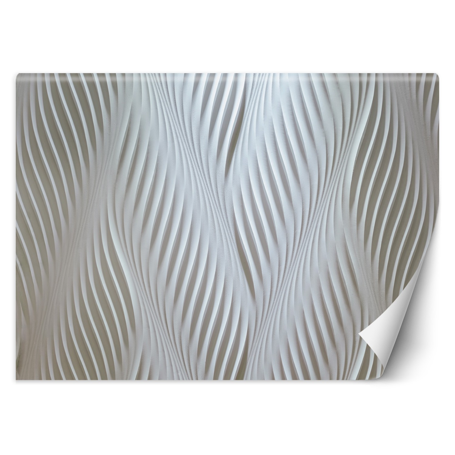 Trend24 – Behang – Abstracte Golven – Behangpapier – Fotobehang 3D – Behang Woonkamer – 400x280x2 cm – Incl. behanglijm