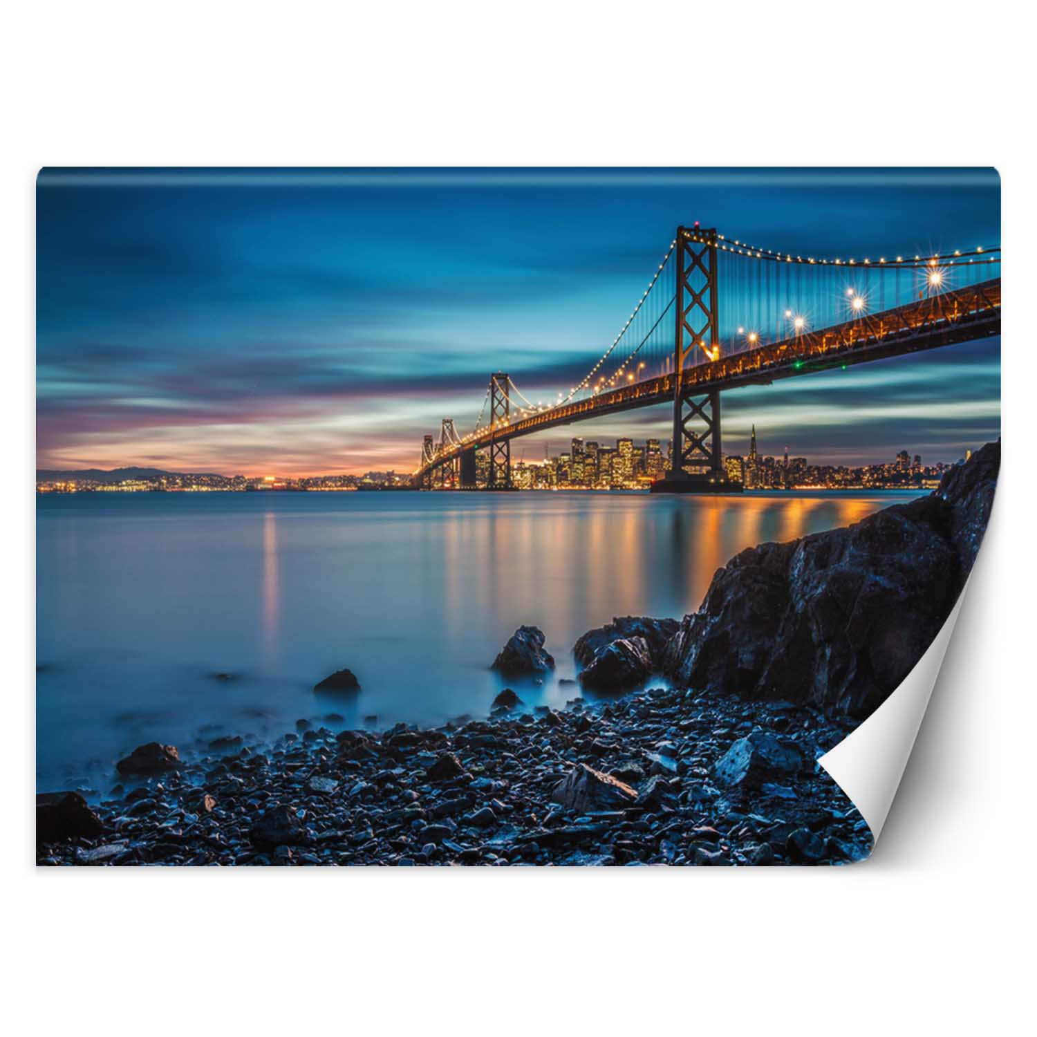 Trend24 – Behang – De Brug Naar San Francisco – Vliesbehang – Fotobehang – Behang Woonkamer – 450×315 cm – Incl. behanglijm