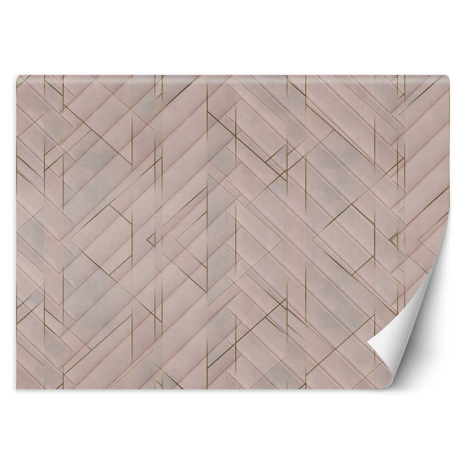 Trend24 – Behang – Geometrisch Patroon – Vliesbehang – Behang Woonkamer – Fotobehang – 100×70 cm – Incl. behanglijm