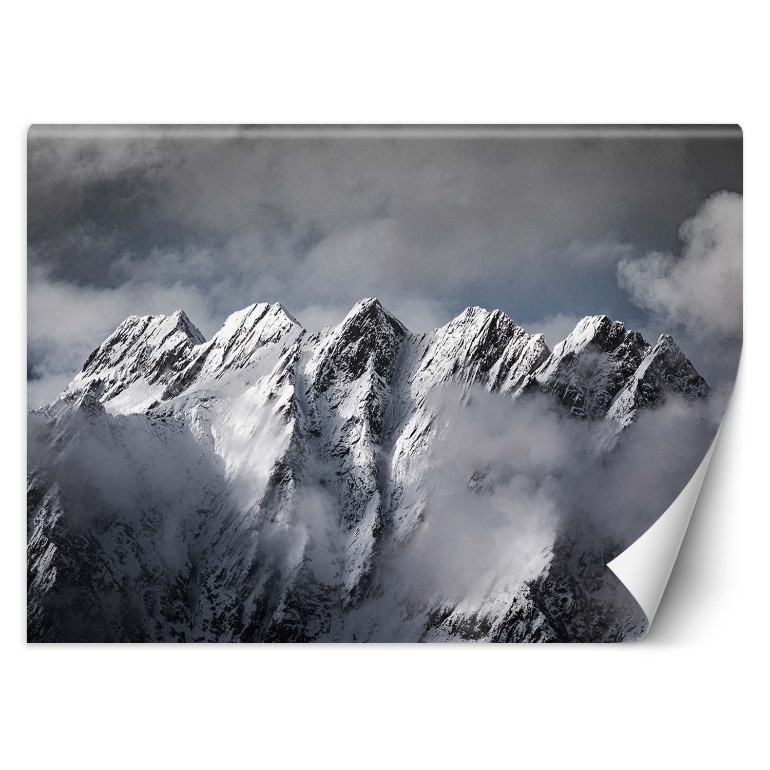 Trend24 – Behang – Bergen In De Winter – Vliesbehang – Fotobehang Natuur – Behang Woonkamer – 400×280 cm – Incl. behanglijm