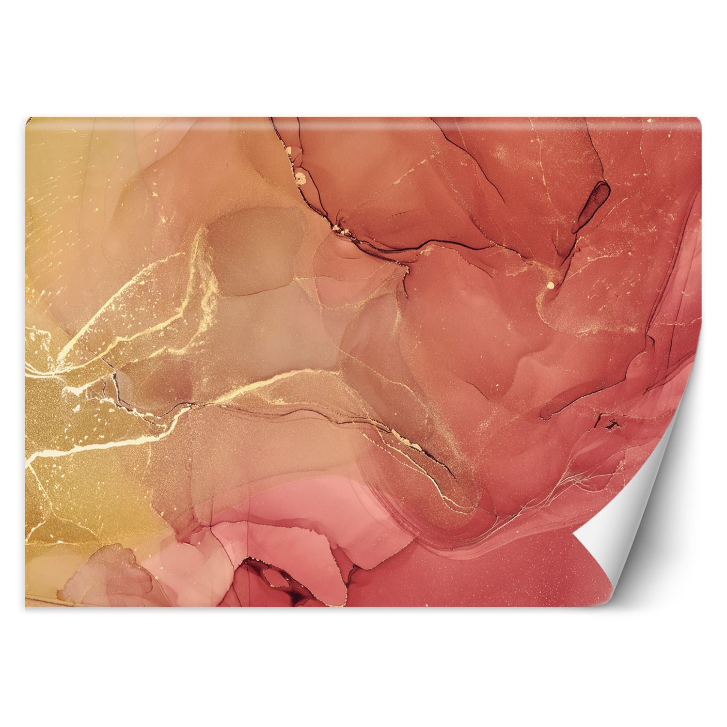 Trend24 – Behang – Abstract In Delicate Roze – Vliesbehang – Fotobehang 3D – Behang Woonkamer – 350×245 cm – Incl. behanglijm