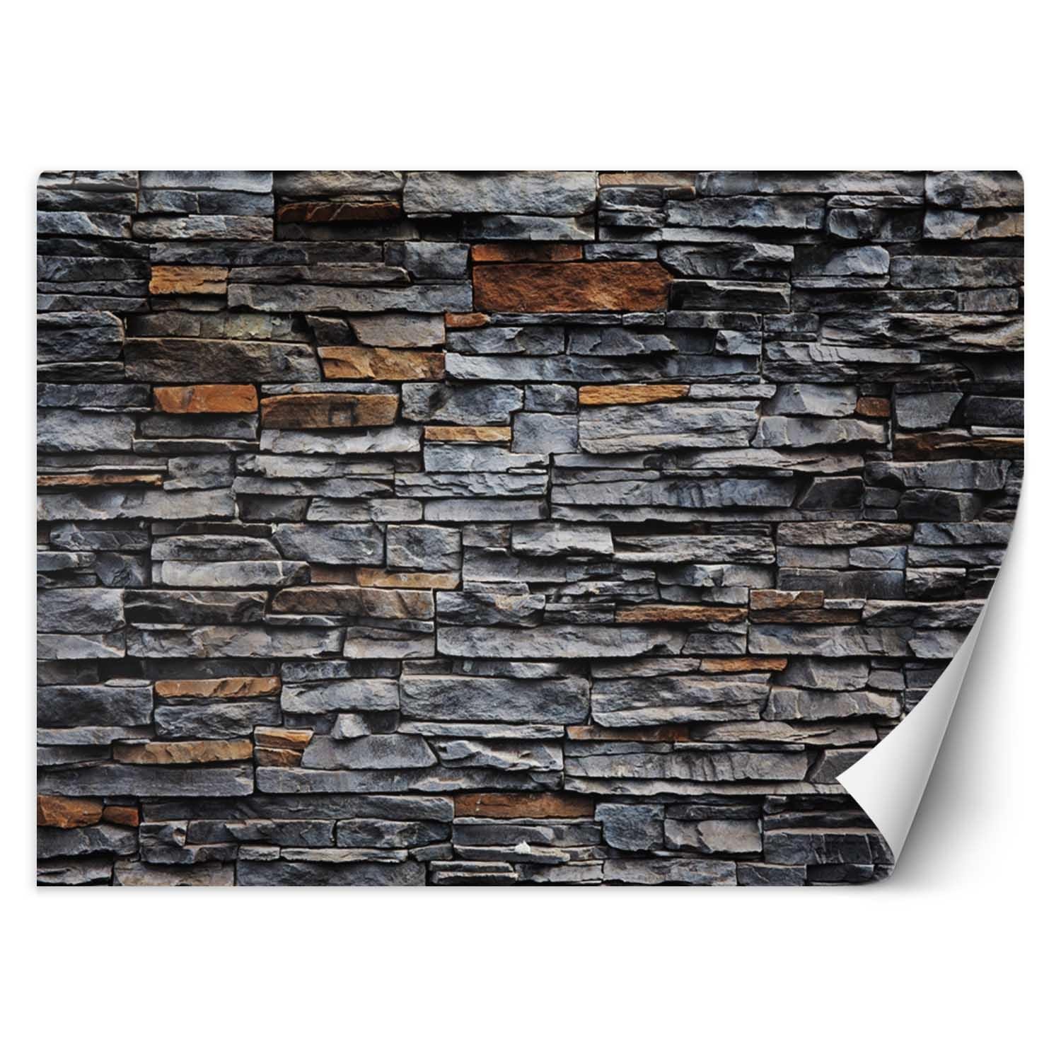 Trend24 – Behang – Stenen Muur Met Zandsteen – Behangpapier – Behang Woonkamer – Fotobehang – 400×280 cm – Incl. behanglijm
