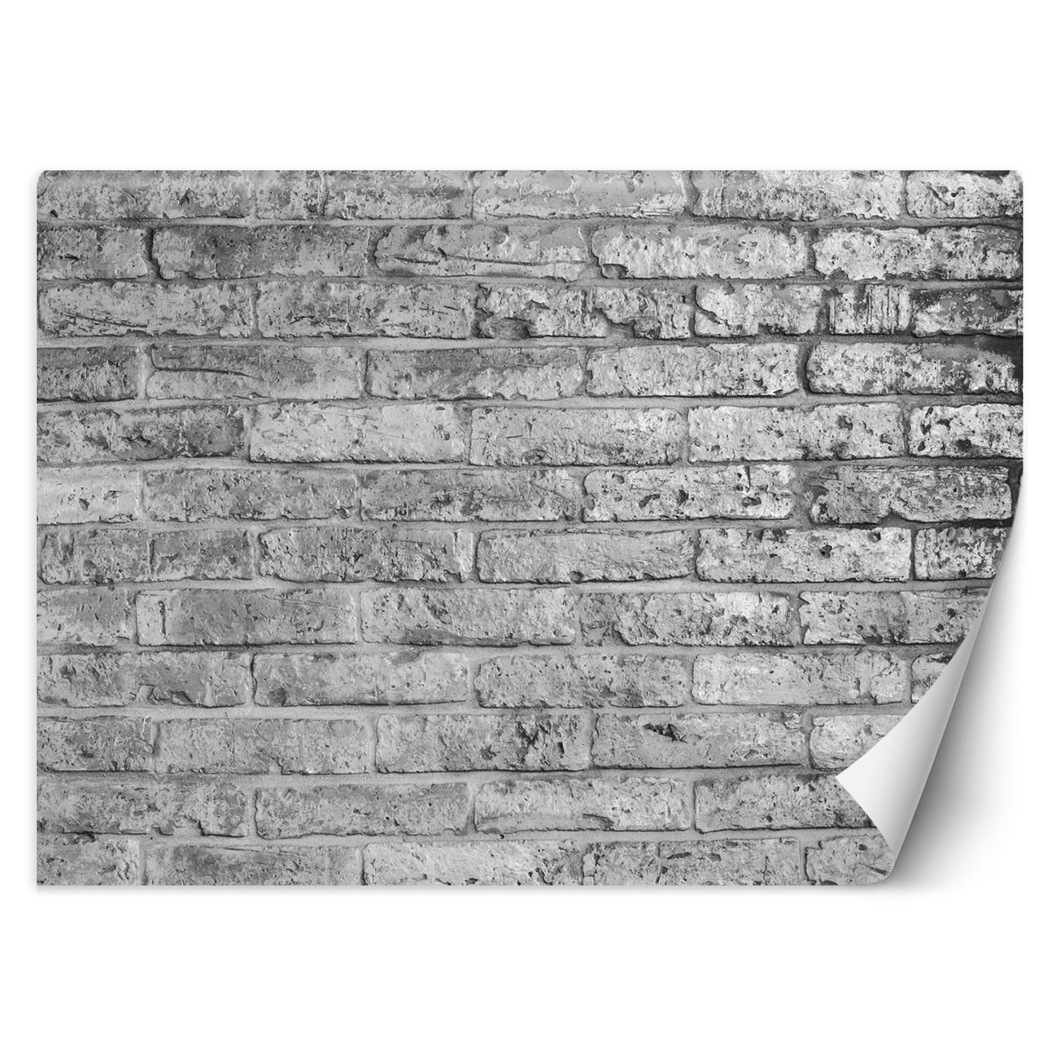 Trend24 – Behang – Grijze Bakstenen Muur – Vliesbehang – Behang Woonkamer – Fotobehang – 450×315 cm – Incl. behanglijm