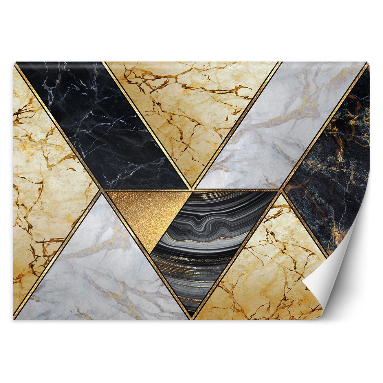 Trend24 – Behang – Marmeren Textuur – Vliesbehang – Fotobehang 3D – Behang Woonkamer – 350×245 cm – Incl. behanglijm