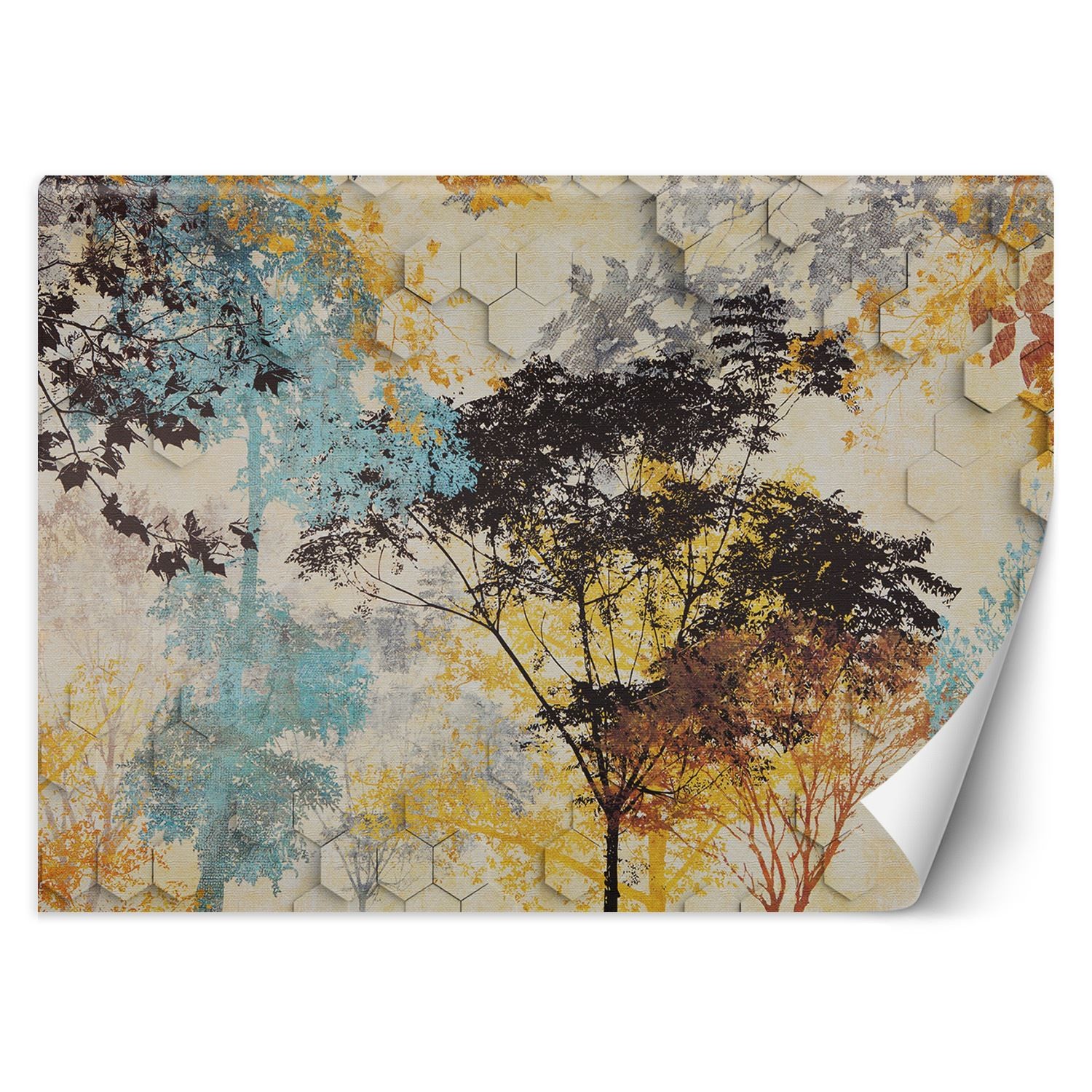 Trend24 – Behang – Herfstbomen – Behangpapier – Fotobehang 3D – Behang Woonkamer – 200×140 cm – Incl. behanglijm