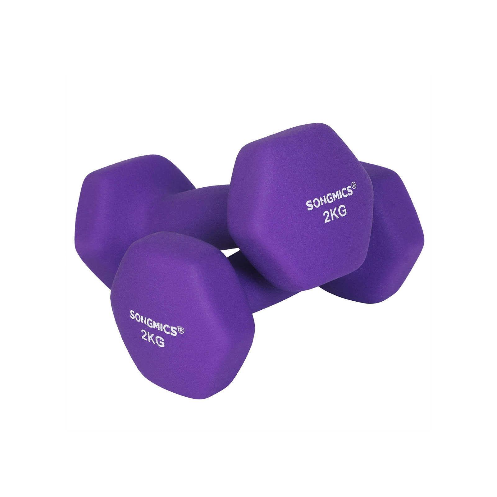 Dumbells – Halterset – Gewichten – Barbells – Gewichten fitness – Set van 2 – 4 kg – Paars