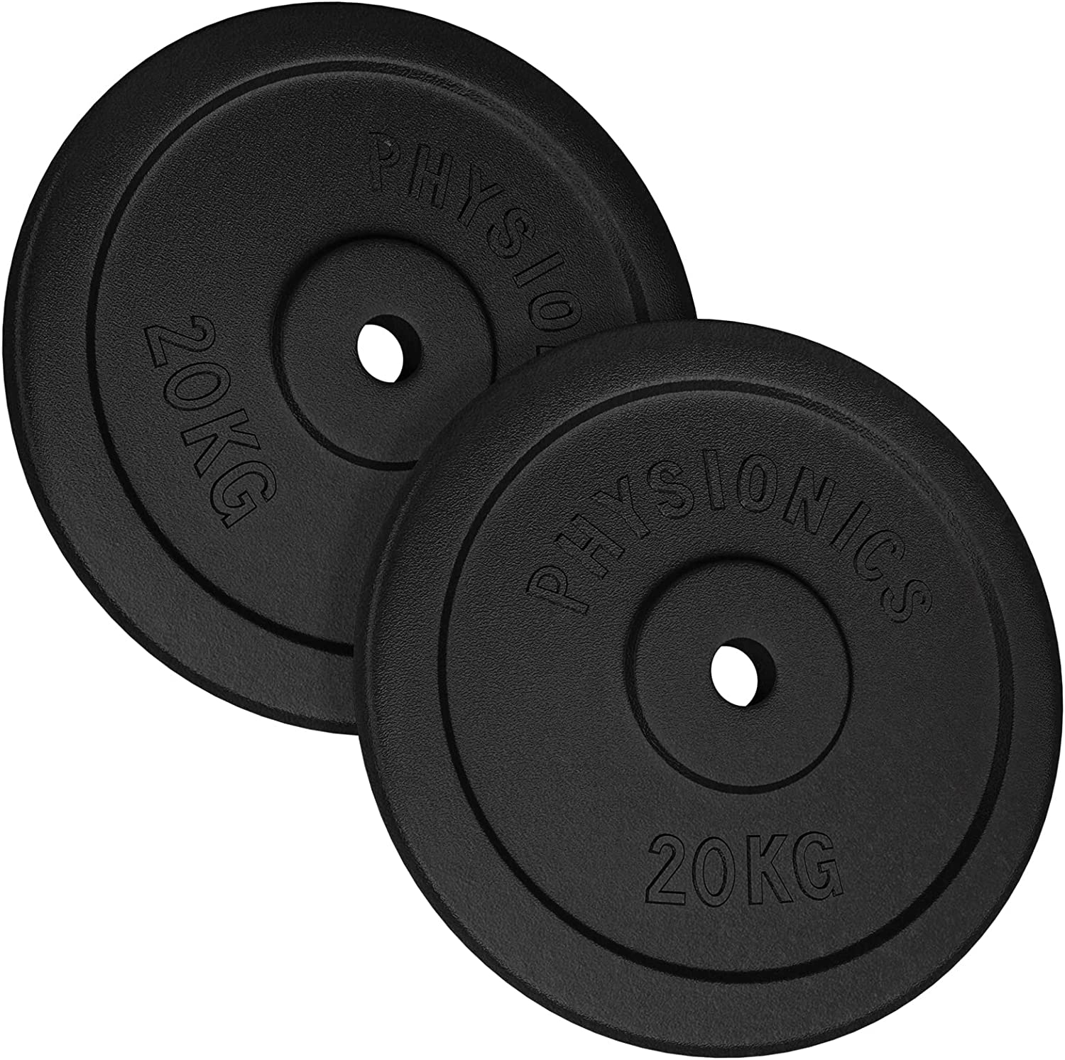 Gietijzeren halterschijven – Gewichten fitness – 40 kg (2 x 20 kg) – Zwart