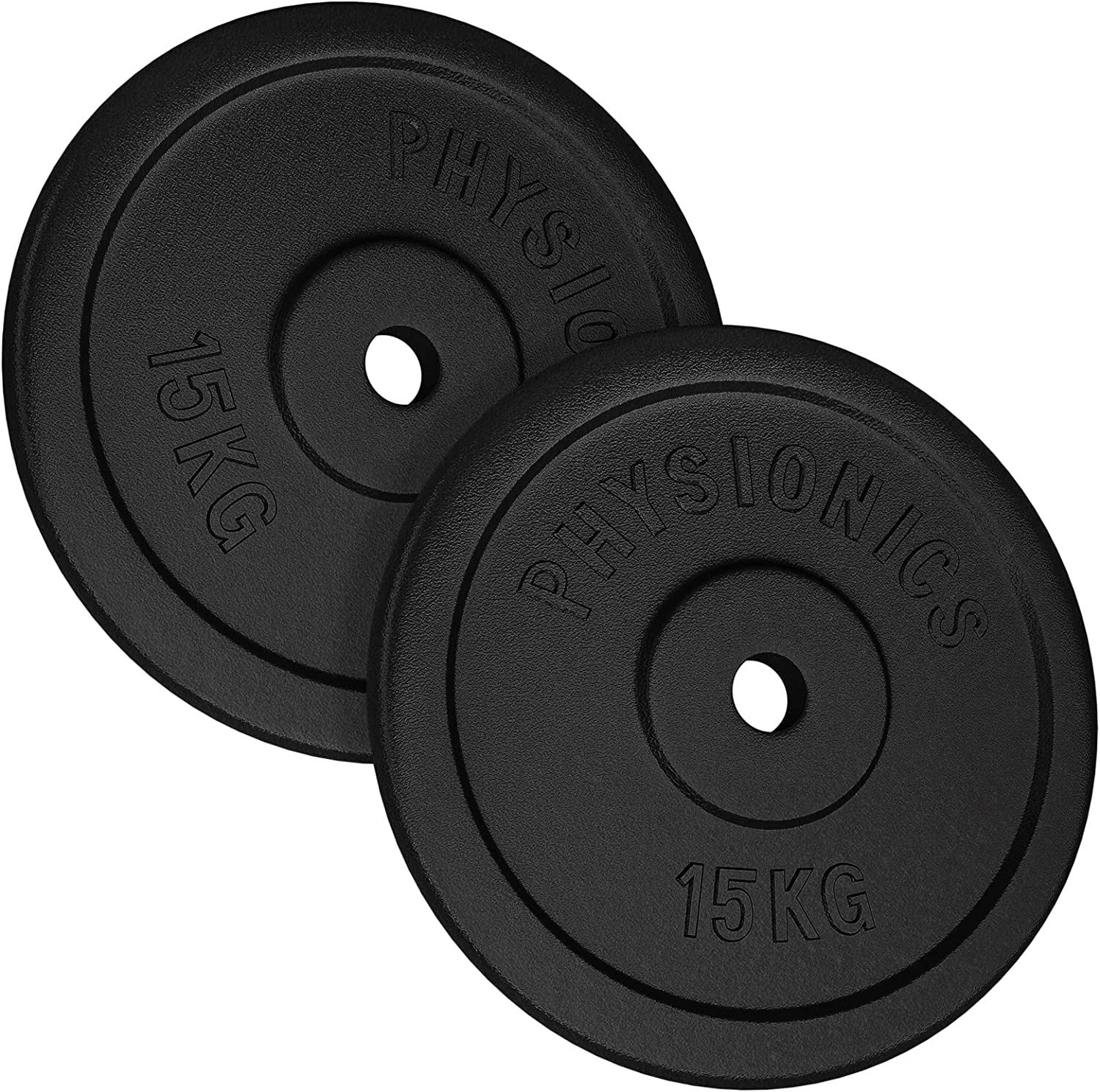 Gietijzeren halterschijven – Gewichten fitness – 30 kg (2 x 15 kg) – Zwart