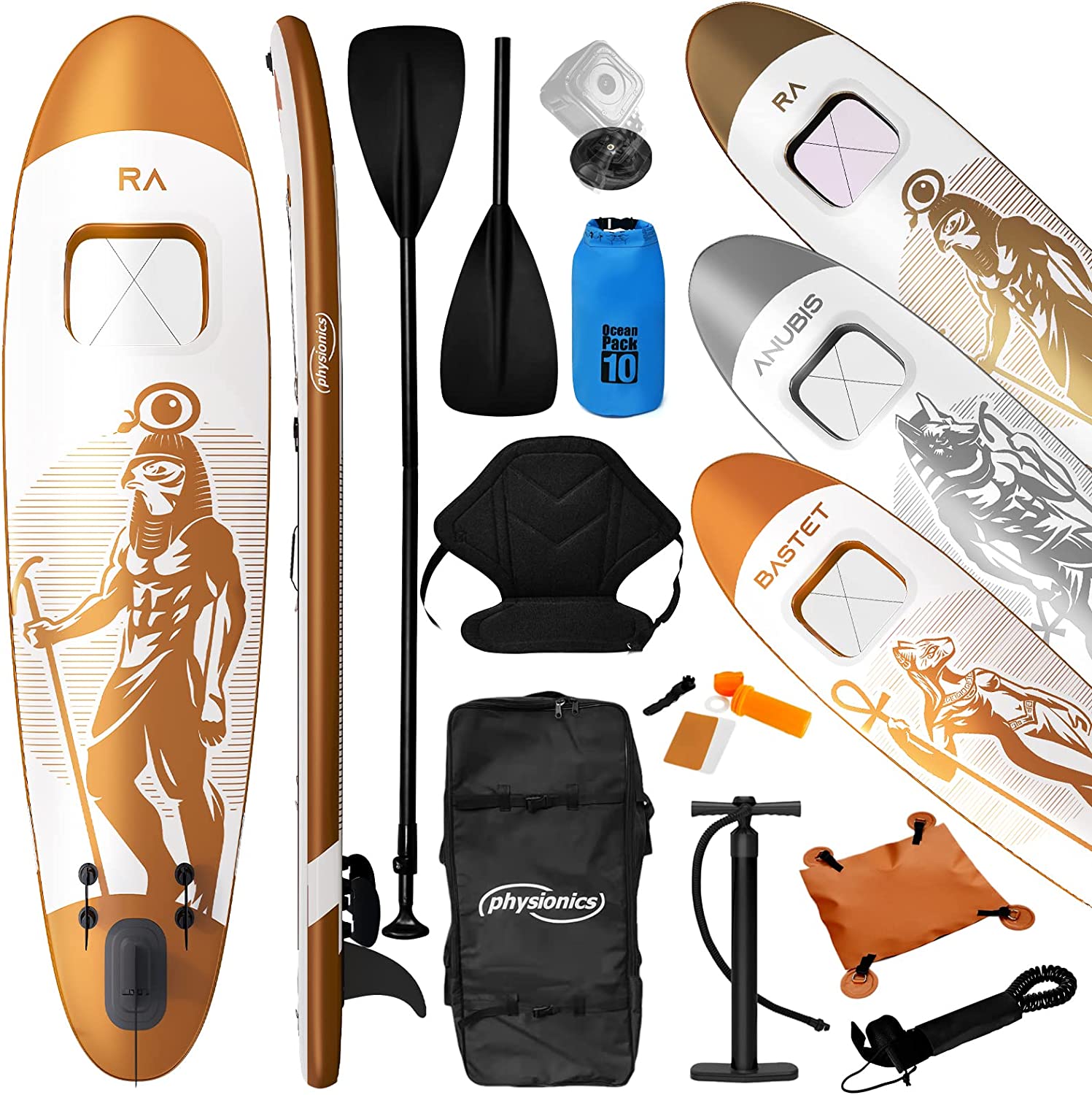 Sup board set – Supboard – Paddle board – Complete set – Opblaasbaar – 366 x 80 x 15 cm – Wit – Róse