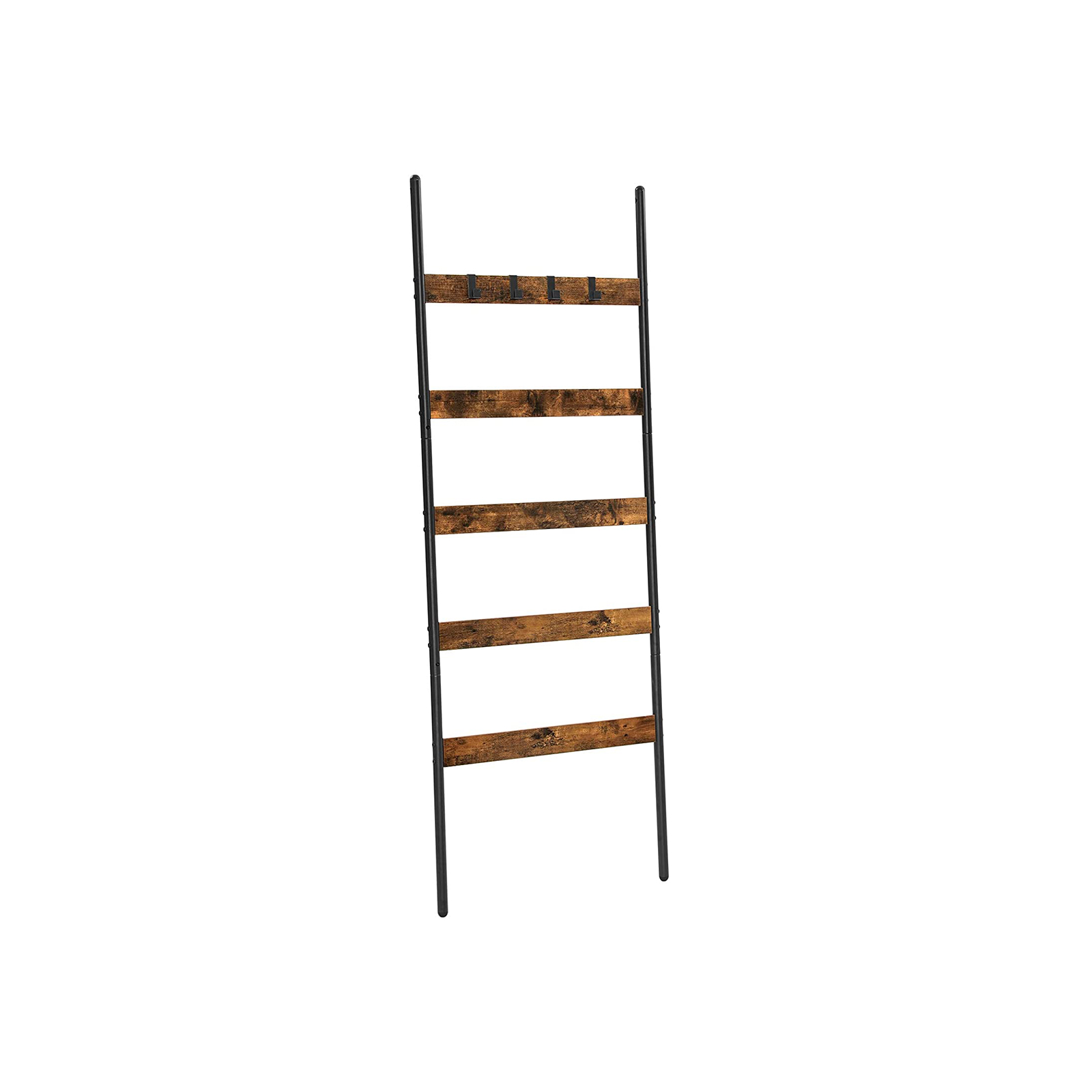 Decoratie ladder – Handdoekladder – Handdoekenrek – Ladderrek – Traprek – Industrieel – Ladder – 65 x 178 cm – Bruin – Zwart
