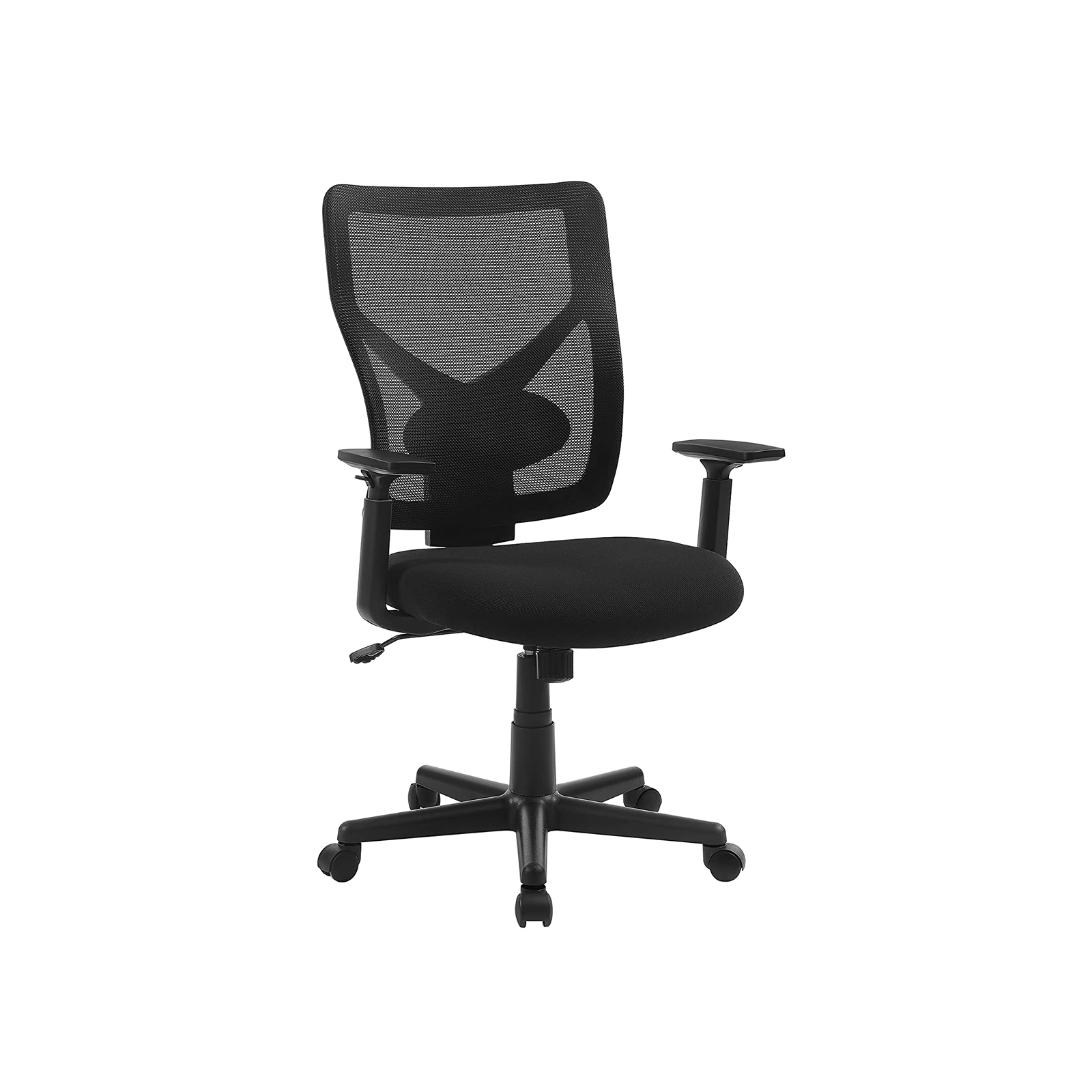 Bureaustoel ergonomisch – Bureaustoelen voor volwassenen – Bureaustoelen met armleuningen – Verstelbaar – Zwart