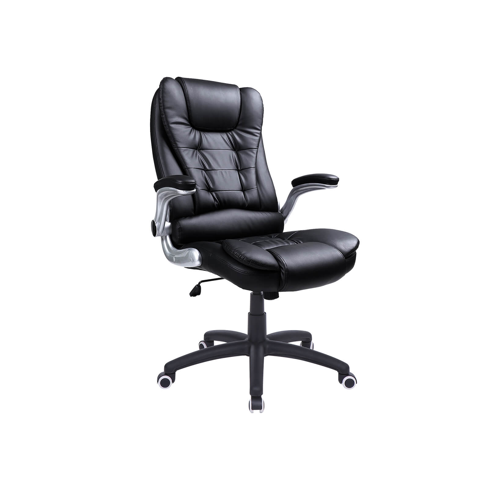 Bureaustoel ergonomisch – Bureaustoelen voor volwassenen – Met armleuningen – Verstelbaar – Zwart