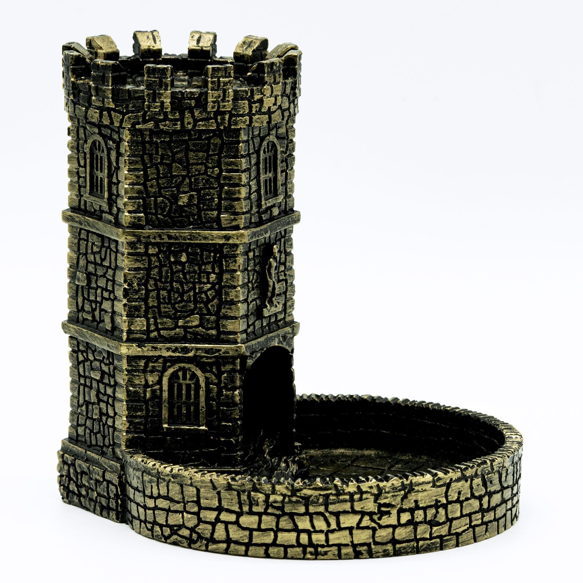 Lapi Toys – Dice tower Solid Gold – Dice tower – Dobbelpiste – Dobbeltoren – Dungeons and Dragons – Resin – Goud