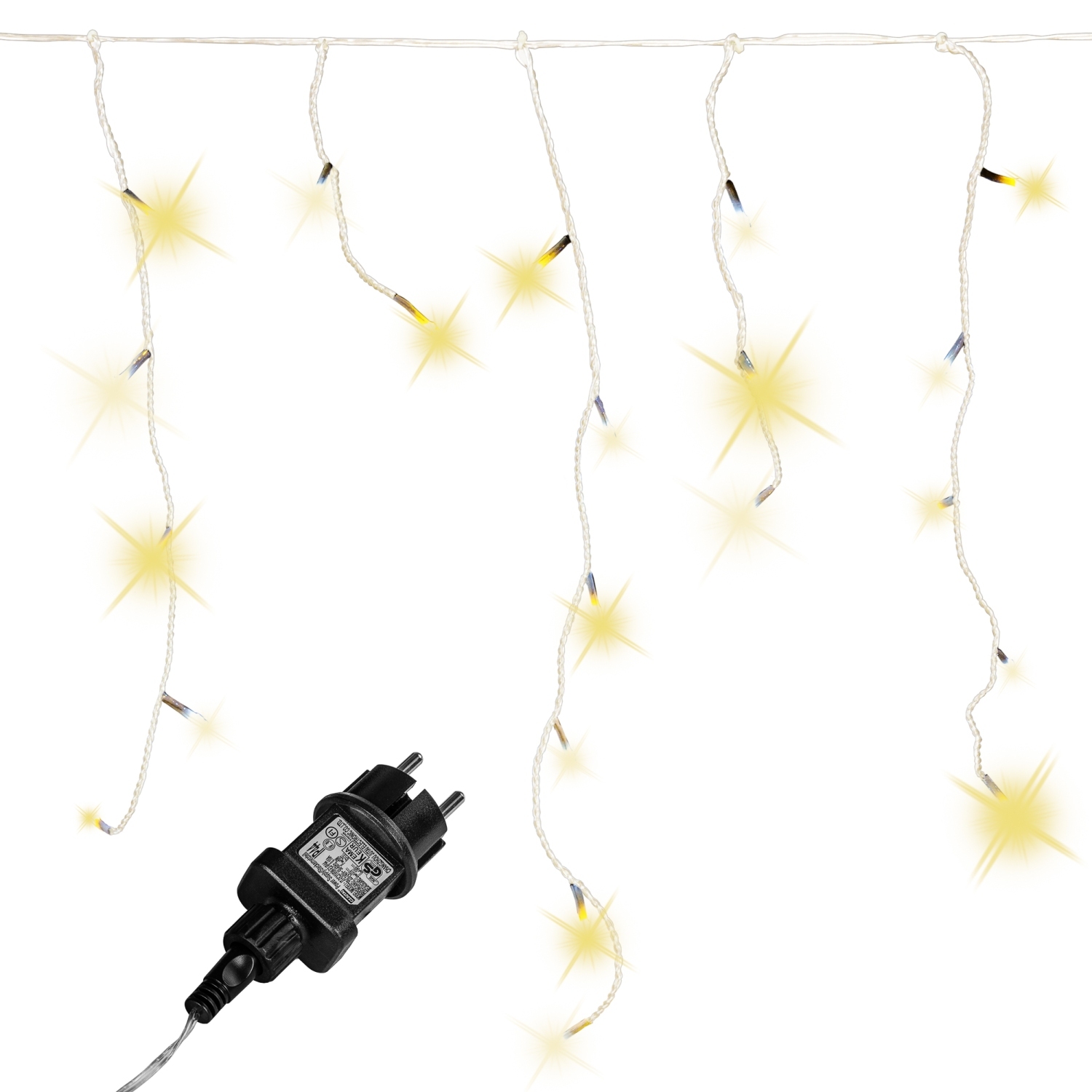 Lichtgordijn – Ijspegelverlichting – Voor Binnen en Buiten – Met afstandsbediening – 5 m – Warm wit