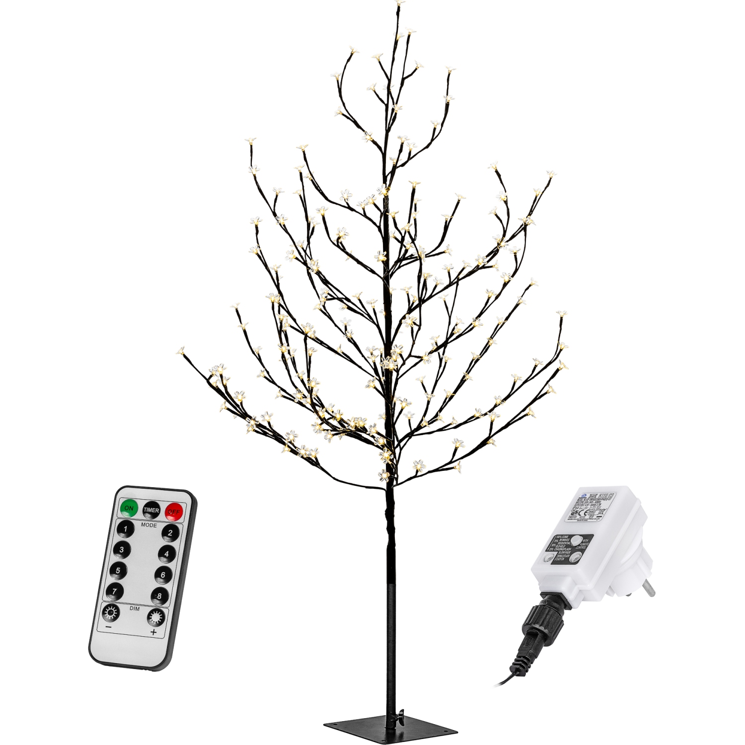 Kersenbloesemboom – Kerstbloesem Boom – Lichttak – Lichtboom – Voor Binnen en Buiten – 220 cm – Zwart