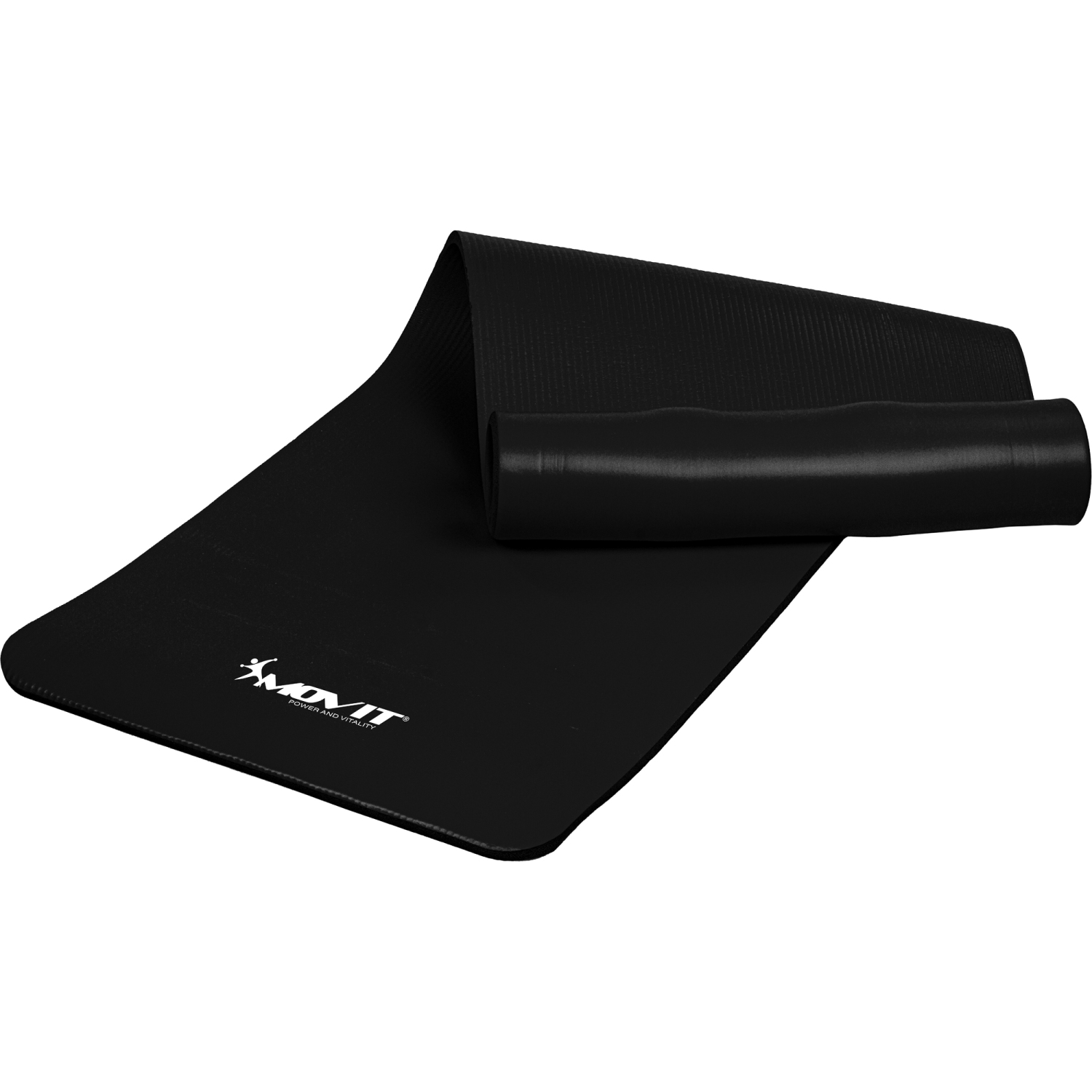 Yoga mat – Pilates mat – Oprolbaar – 190 x 100 x 1.5 cm – Zwart