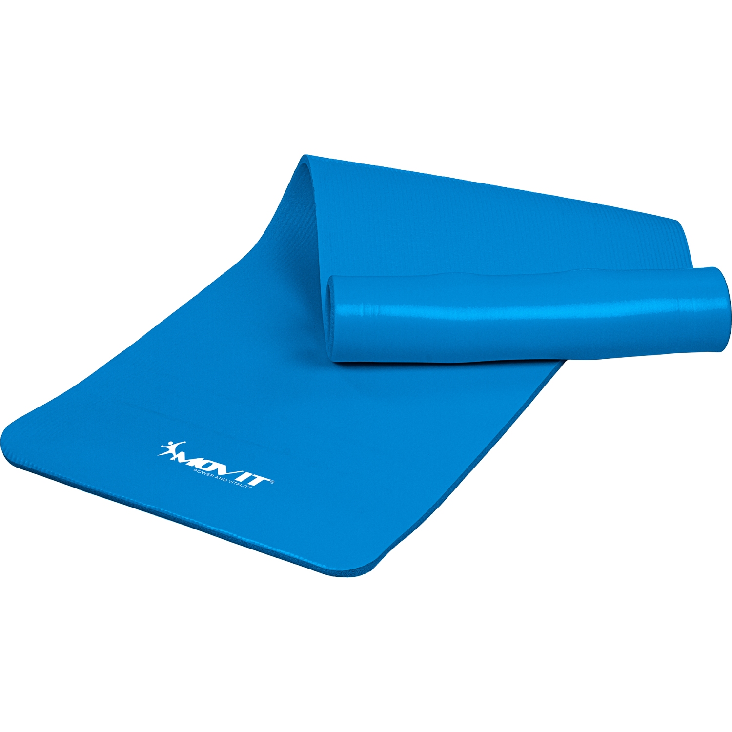 Yoga mat – Pilates mat – Oprolbaar – 190 x 100 x 1.5 cm – Hemelsblauw