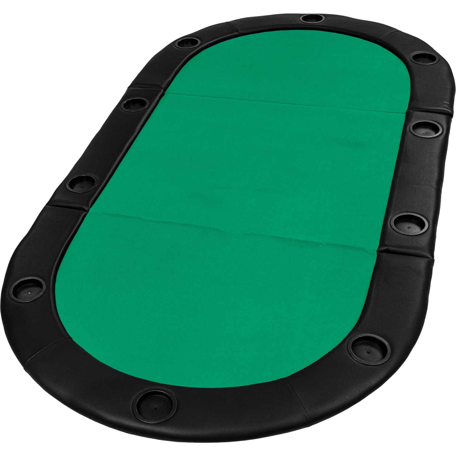 Poker Tafelblad – Pokermat – Inklapbaar – Voor 10 spelers – 208 x 106 x 3 cm – Groen