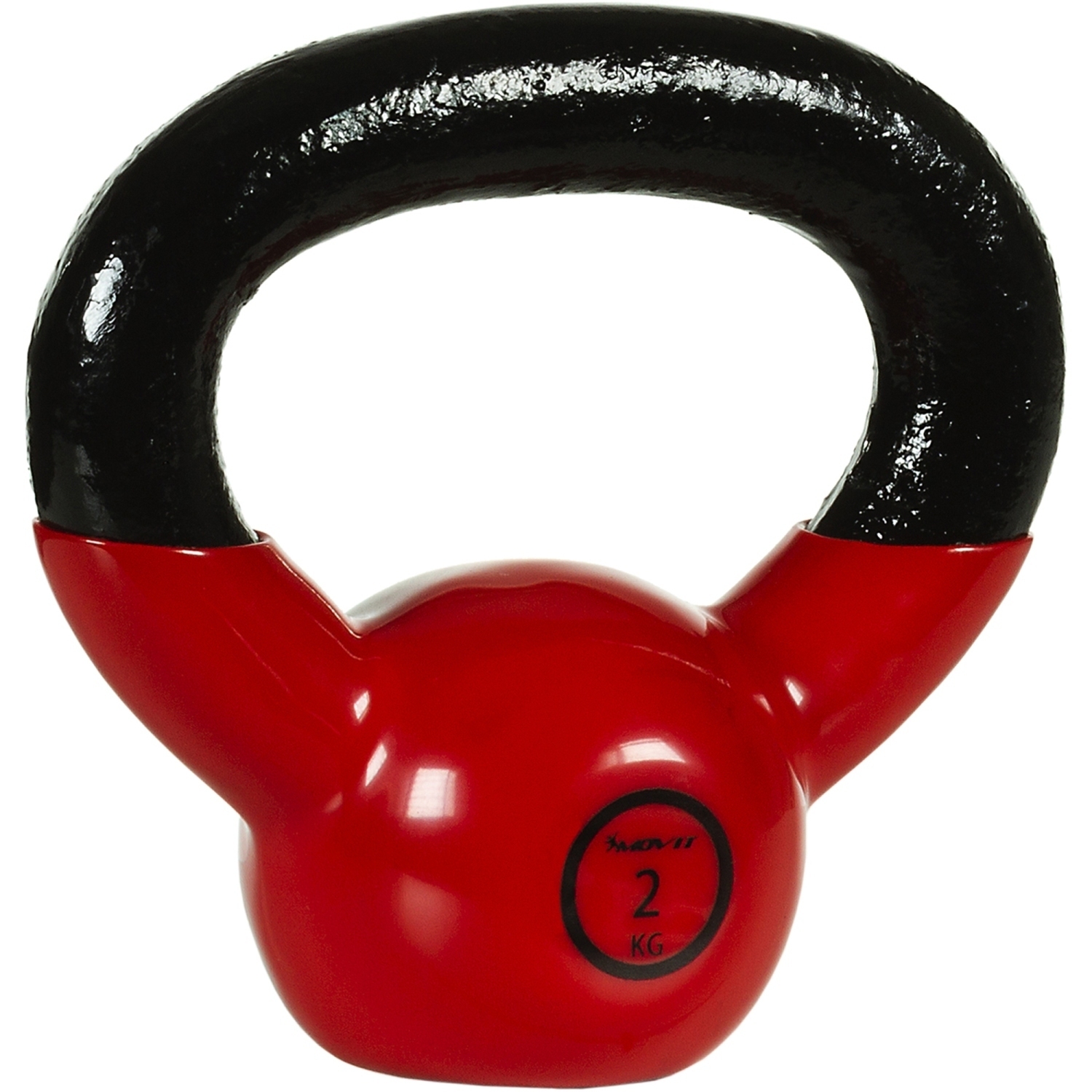Kettlebell – Gewichten – 2 kg – Rood – Zwart