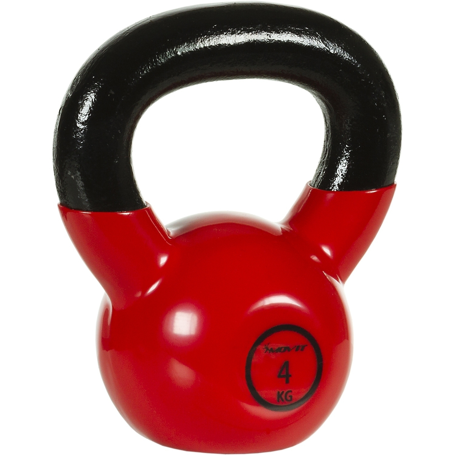 Kettlebell – Gewichten – 4 kg – Rood – Zwart